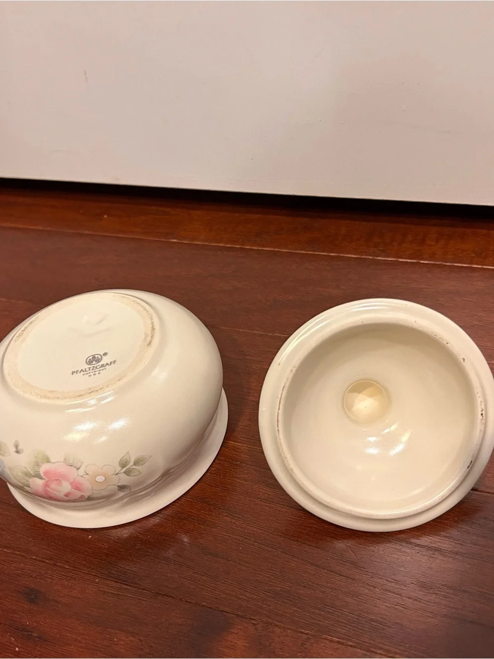 Vintage Pfaltzgraff Tea Rose Butter tub or spice/sugar tub and Lid
